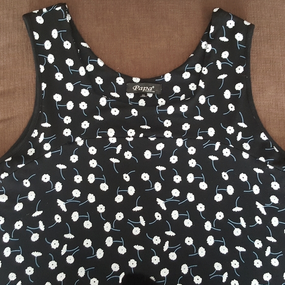 New Papa Black Knitwear Sleeveless Tunic Top XL - Picture 6 of 8